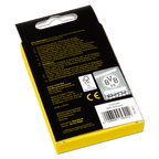 Jeu de skat officiel du BVB comprenant 33 cartes, présenté dans un étui noir et jaune orné du logo BVB 09, idéal pour les supporters du Borussia Dortmund.