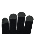 Smartphone-Handschuhe von Borussia Dortmund in Schwarz mit grauen Fingerspitzen, ideal für Touchscreen-Geräte.