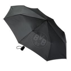 Automatic umbrella in black with the BVB logo—compact and practical for the everyday life of a Borussia Dortmund fan.