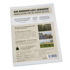 Retro della custodia del DVD “Am Borsigplatz geboren”, dedicato alla storia della fondazione del Borussia Dortmund, con testi informativi, citazioni e immagini.