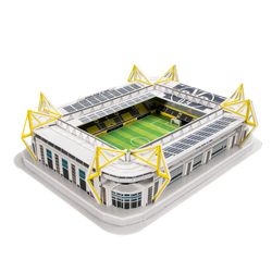 A 3D puzzle of SIGNAL IDUNA PARK, the home stadium of Borussia Dortmund, featuring a detailed representation of the stadium in black-and-yellow. Perfect for BVB fans and model-building enthusiasts.