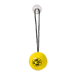 黄色多特蒙德（BVB）车用后视镜挂饰，配有黑色“BVB 09”标志和黑色悬挂绳，是球迷装饰爱车的理想之选。