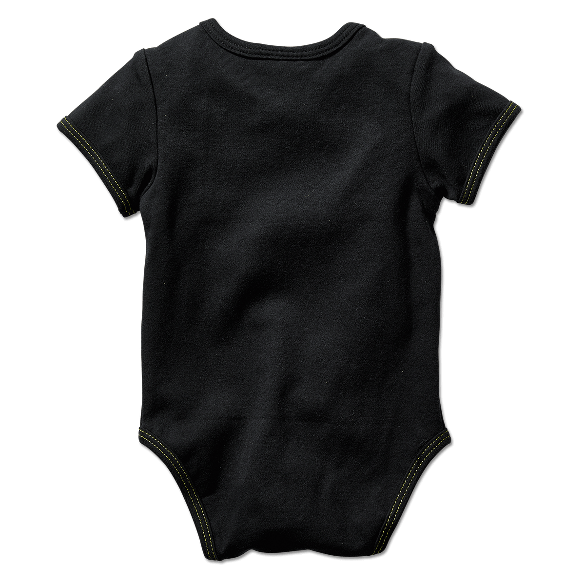 Body negro del Borussia Dortmund para bebé, con costuras amarillas y un diseño sencillo, ideal para los pequeños aficionados del BVB.