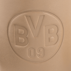 Vaso cúbico del BVB en negro y amarillo con el logotipo «BVB 09» grabado, un accesorio ideal para los aficionados del Borussia Dortmund