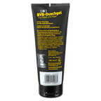 Tubo nero BVB 2 in 1, gel doccia per pelle e capelli, con scritta gialla, articolo ufficiale per i tifosi del Borussia Dortmund, contenuto 200 ml.