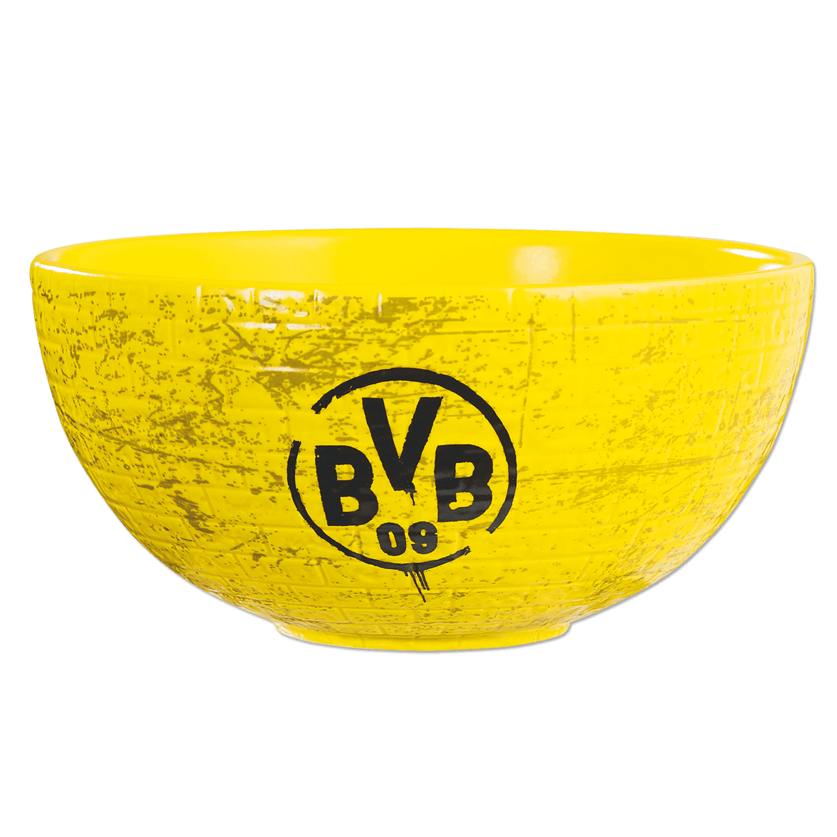 黄色多特蒙德早餐碗，印有BVB 09标志，并融入现代设计元素。是“黑黄军团”球迷的完美之选。