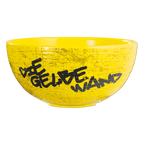 Bol de petit-déjeuner du BVB aux couleurs noir et jaune, avec l'inscription « Die gelbe Wand » en noir. Produit officiel du Borussia Dortmund destiné aux vrais supporters.