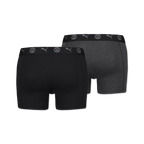 Zweiteiliges Set BVB-Boxershorts in schwarz und grau mit BVB-Emblem und Puma-Logo auf elastischem Bund, ideal für BVB-Fans.