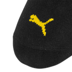 Set of 3 black Borussia Dortmund socks by PUMA, featuring a yellow PUMA logo.