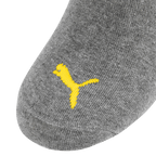 Graue Borussia Dortmund Ankle Socks von Puma mit gelbem Puma-Logo, ideal als bequeme und stylische Fanbekleidung.
