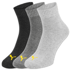3er Pack BVB-Knöchelsocken von Puma in schwarzgelber Optik mit komfortablem Sitz, ideal für Borussia Dortmund Fans.