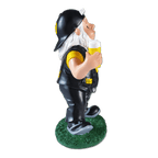 Nano da giardino del BVB con i colori nero e giallo della squadra, con un boccale di birra in mano, in piedi su una base verde. Una decorazione perfetta per ogni tifoso del Borussia Dortmund.