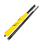 Strandsonnenschirm von Borussia Dortmund in charakteristischem schwarzgelbem Design, mit robustem Griff, ideal für Outdoor- und Fan-Aktivitäten.