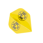 Dart flights in black and yellow with the BVB 09 logo—decorative accessories for dart players and BVB fans.