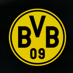 Tapis de bureau Borussia Dortmund noir et jaune avec un grand logo BVB, un accessoire idéal pour les supporters et le bureau.