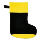 Black-and-yellow BVB Christmas stocking with a hanging loop, perfect as a Christmas decoration or gift for Borussia Dortmund fans.