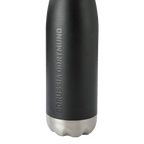 Botella térmica negra de acero inoxidable de 0,5 litros con el logotipo del Borussia Dortmund, ideal como artículo para aficionados.