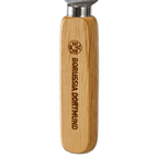 Bottle opener with a high-quality wooden handle and an engraved Borussia Dortmund logo—perfect for fans.