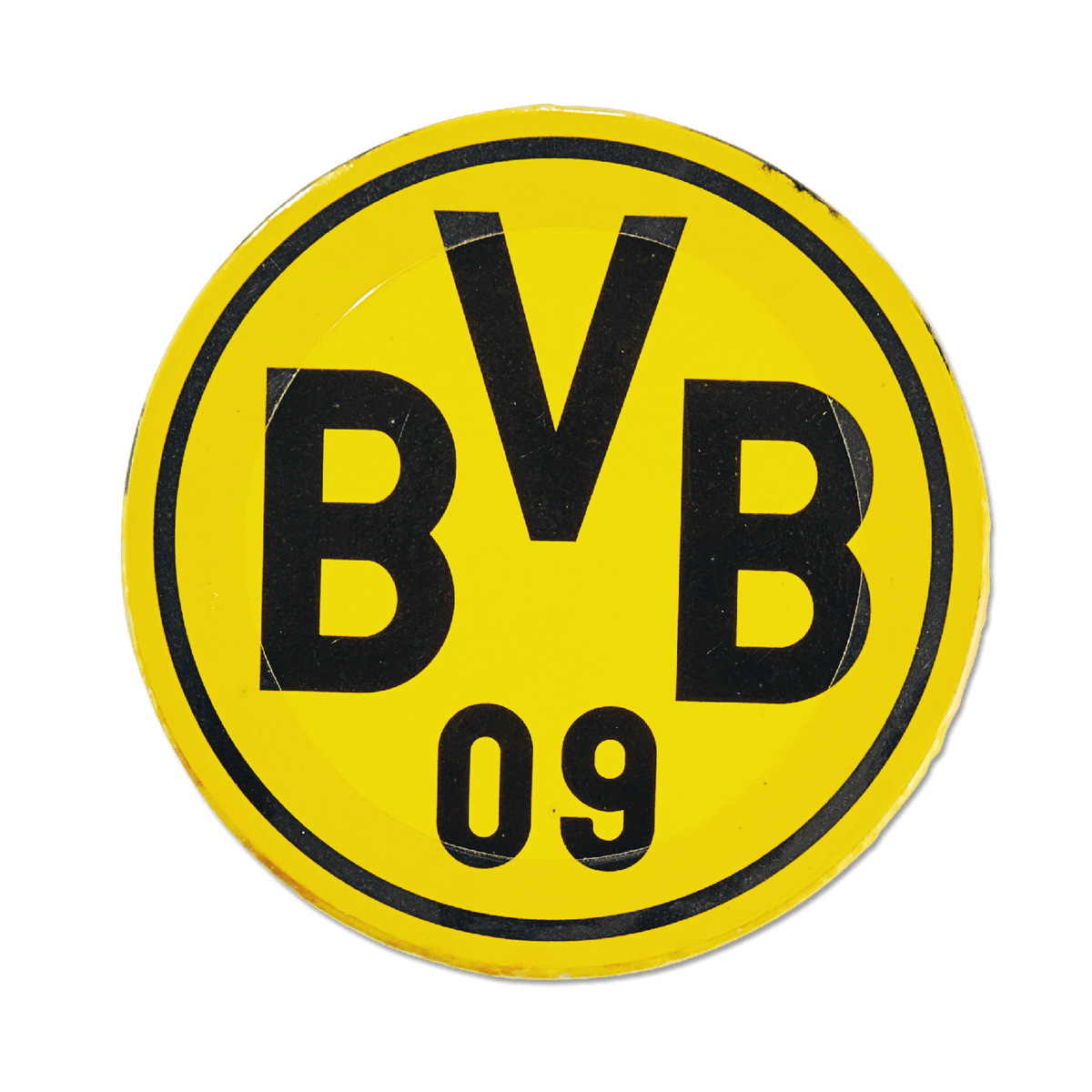 Logo rond du BVB en noir et jaune, avec le chiffre 09 et le design caractéristique de la marque.