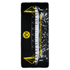 Serviette en microfibre noir et jaune du BVB, ornée d'un motif détaillé du SIGNAL IDUNA PARK et d'un grand logo BVB 09, idéale pour les supporters du Borussia Dortmund.