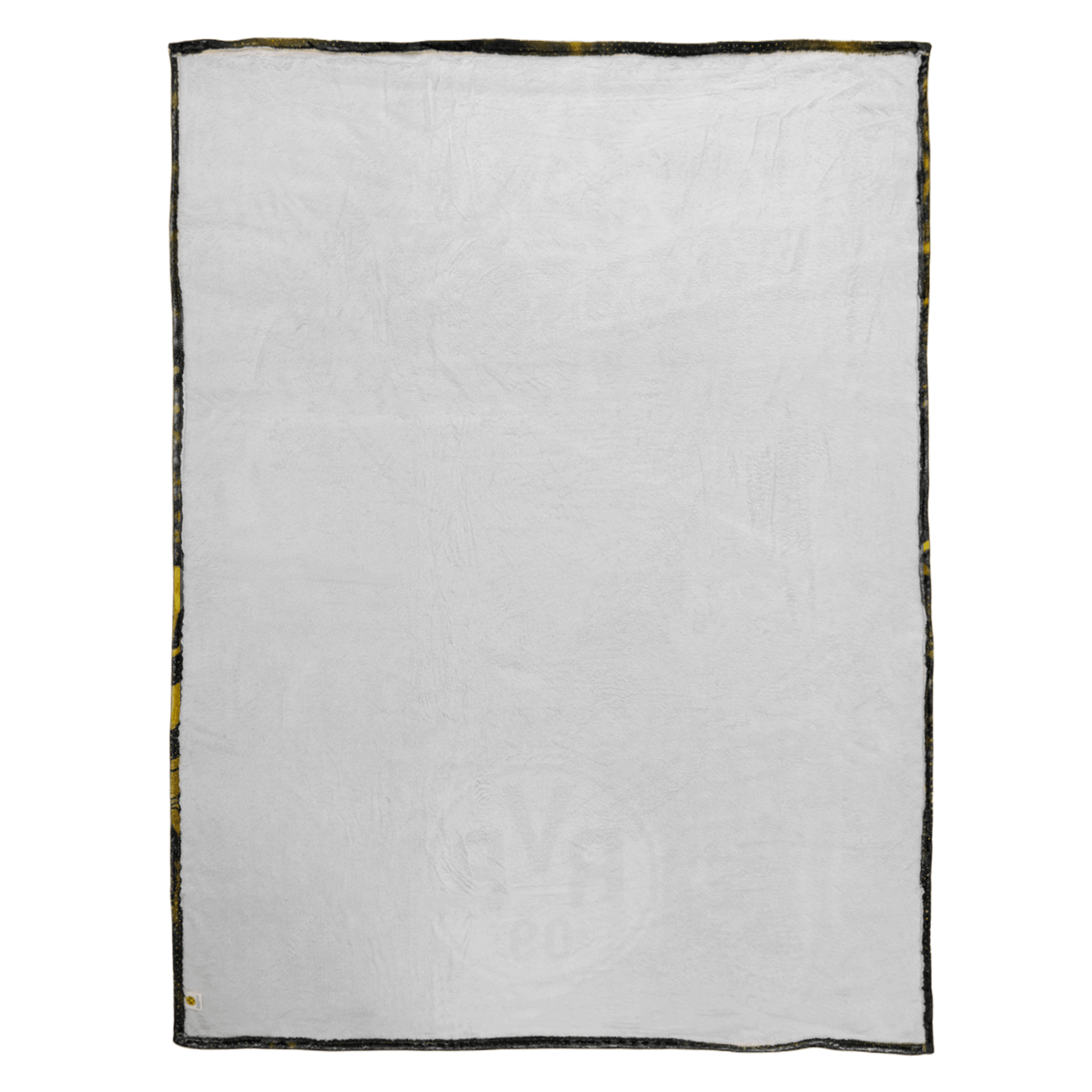 BVB-Fleecedecke mit Stadionprint in schwarzgelb, perfekt für Fans von Borussia Dortmund, Größe 150x200cm.