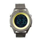 Black-and-yellow digital BVB watch featuring the Borussia Dortmund logo, a black strap, and a gray case—the perfect fan item.