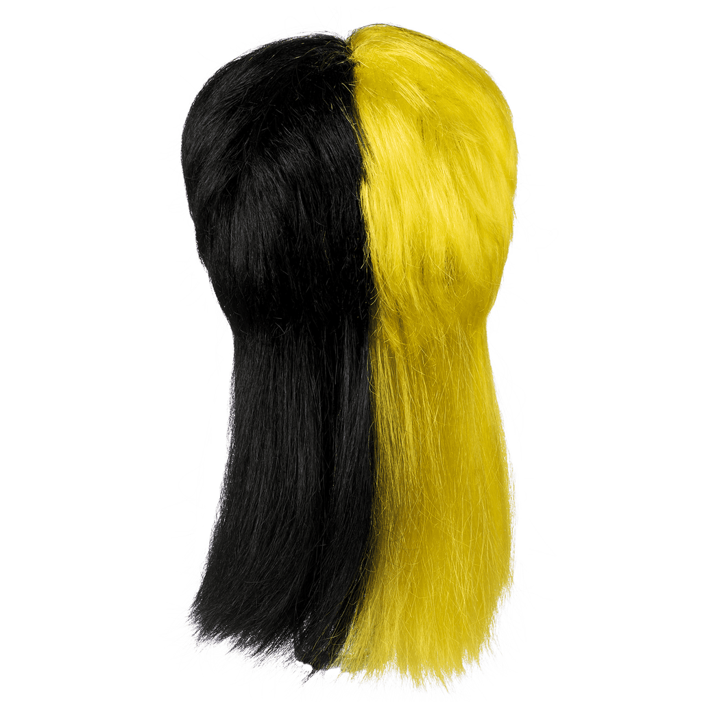 Parrucca lunga nera e gialla del BVB, un accessorio per i veri tifosi del Borussia Dortmund.
