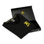 Maglietta nera per i soci del BVB, pensata appositamente per le donne, in cotone con logo giallo del BVB e confezione regalo abbinata.