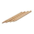 Set of four natural wooden cuticle sticks, ideal for manicures and pedicures.