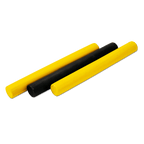 Black-and-yellow modeling clay consisting of three sticks, ideal for creative fans and modeling projects.