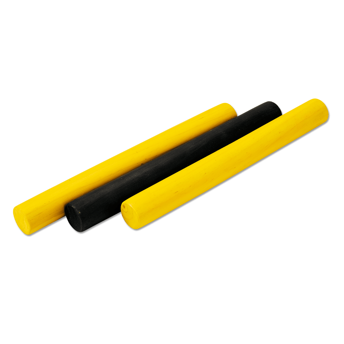 Black-and-yellow modeling clay consisting of three sticks, ideal for creative fans and modeling projects.