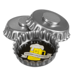 Magnet-Set im Kronkorken-Design mit lustigem Fußballhauptstadt-Motiv, perfekt für BVB-Fans und Sammler geeignet, ideales Accessoire und Geschenkartikel.