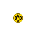Magnete del BVB nero e giallo a forma di stemma del BVB con la scritta “BVB 09”, ideale come gadget per i tifosi o come oggetto decorativo.
