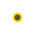 Emblema rotondo magnetico del BVB nei colori sociali nero e giallo, ideale come gadget per i tifosi o come accessorio decorativo.
