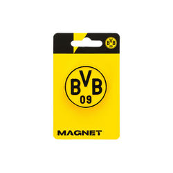 Round BVB magnet featuring the black-and-yellow emblem and club name, perfect as a fan item or decoration.