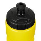 Gourde jaune du BVB avec un bouchon noir, idéale pour le sport et les loisirs. Produit officiel du Borussia Dortmund.