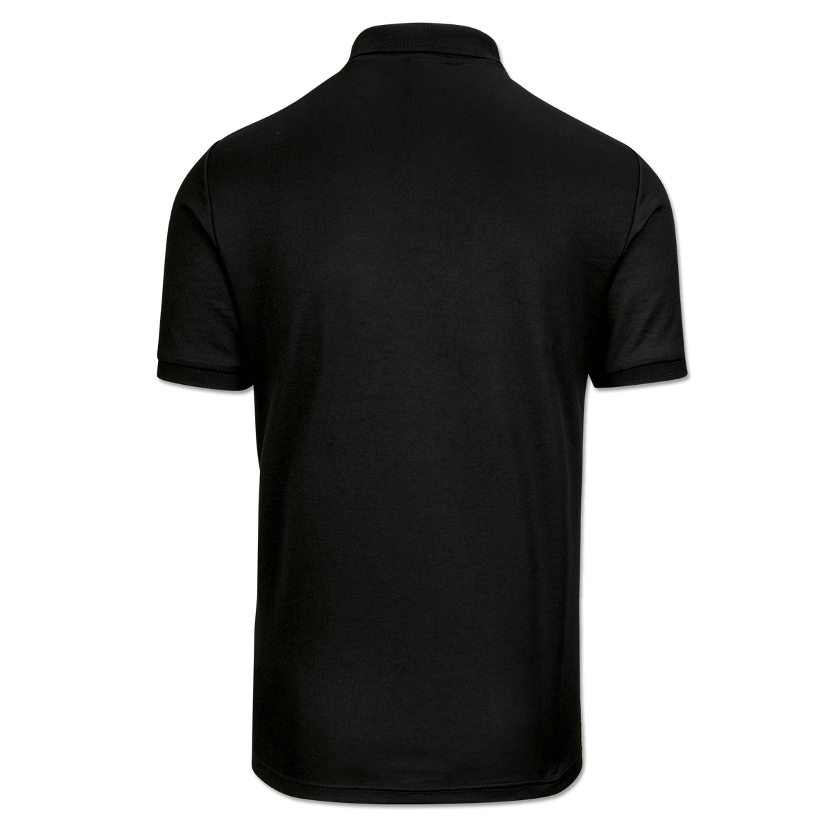 Rückansicht eines schwarzen Borussia Dortmund Work Poloshirts in schlichtem Design.