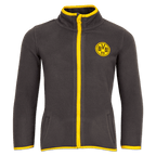Veste polaire du BVB pour bébés et jeunes enfants, dans les couleurs noir et jaune, avec le logo du BVB sur la poitrine, idéale pour les jeunes supporters du Borussia Dortmund.