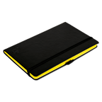 High-quality black notebook featuring the BVB design, with a yellow border and an embossed BVB logo—the perfect accessory for Borussia Dortmund fans.