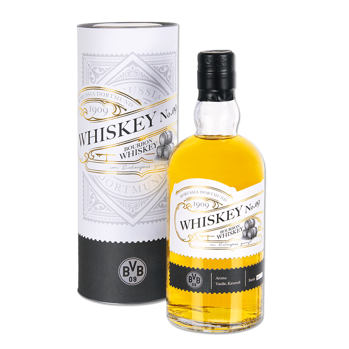 Whisky Bourbon BVB n° 09, présenté dans une bouteille raffinée et un emballage au design élégant, idéal pour les fans et les collectionneurs.