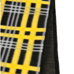 Manta de picnic del BVB en negro y amarillo, con diseño a cuadros y reverso repelente al agua, perfecta para los aficionados del Borussia Dortmund.