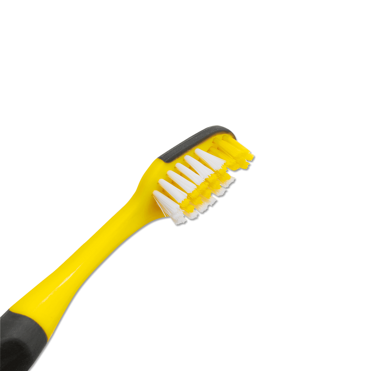 Spazzolino da denti nero e giallo del BVB per bambini, adatto all'igiene orale quotidiana e come gadget per i tifosi del Borussia Dortmund.