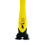 Spazzolino da denti per bambini nei colori nero e giallo, con motivo a forma di ape, design ispirato al calcio e base nera. Articolo ufficiale per i tifosi del Borussia Dortmund.