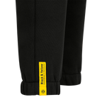 Pantalon de survêtement pour femme, noir, orné du logo jaune du BVB et de l'inscription « Black & Yellow Established in Dortmund ».