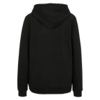 Schwarzer BVB-Hoodie in Unisex-Design mit Kapuze, Rückansicht.
