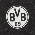 Pantalon de survêtement noir BVB pour femme, orné d'un logo BVB 09 blanc bien visible sur le devant.