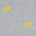 灰色多特蒙德（BVB）围嘴，印有黄色“I LOVE BVB”字样，并饰有黄色和灰色圆点图案，是多特蒙德球迷的理想婴儿用品。