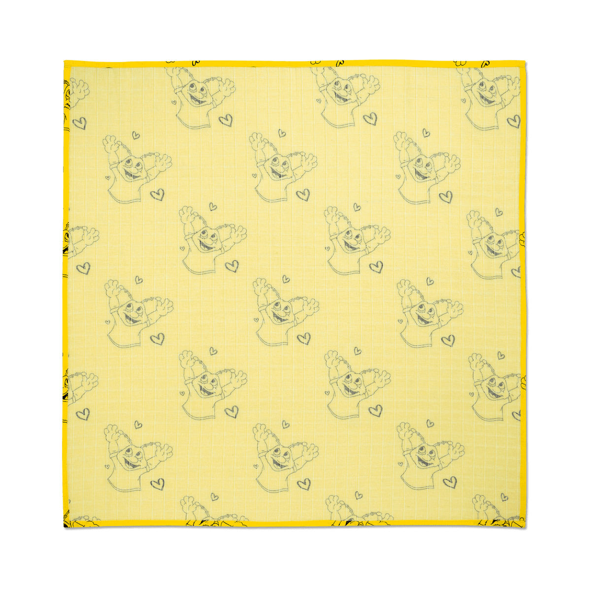 多特蒙德（BVB）纸巾套装（2包装），黄色，印有EMMA图案和心形花纹，非常适合多特蒙德队的宝宝球迷