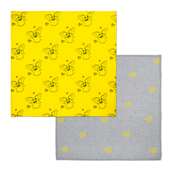 Il set da 2 foulard BVB è composto da un foulard giallo con motivo BVB e da un foulard grigio con la scritta gialla “LOVE BVB”. Perfetti come accessori per neonati e articoli per tifosi.