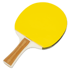 Black-and-yellow table tennis paddle with "Borussia Dortmund" lettering—the perfect fan accessory.